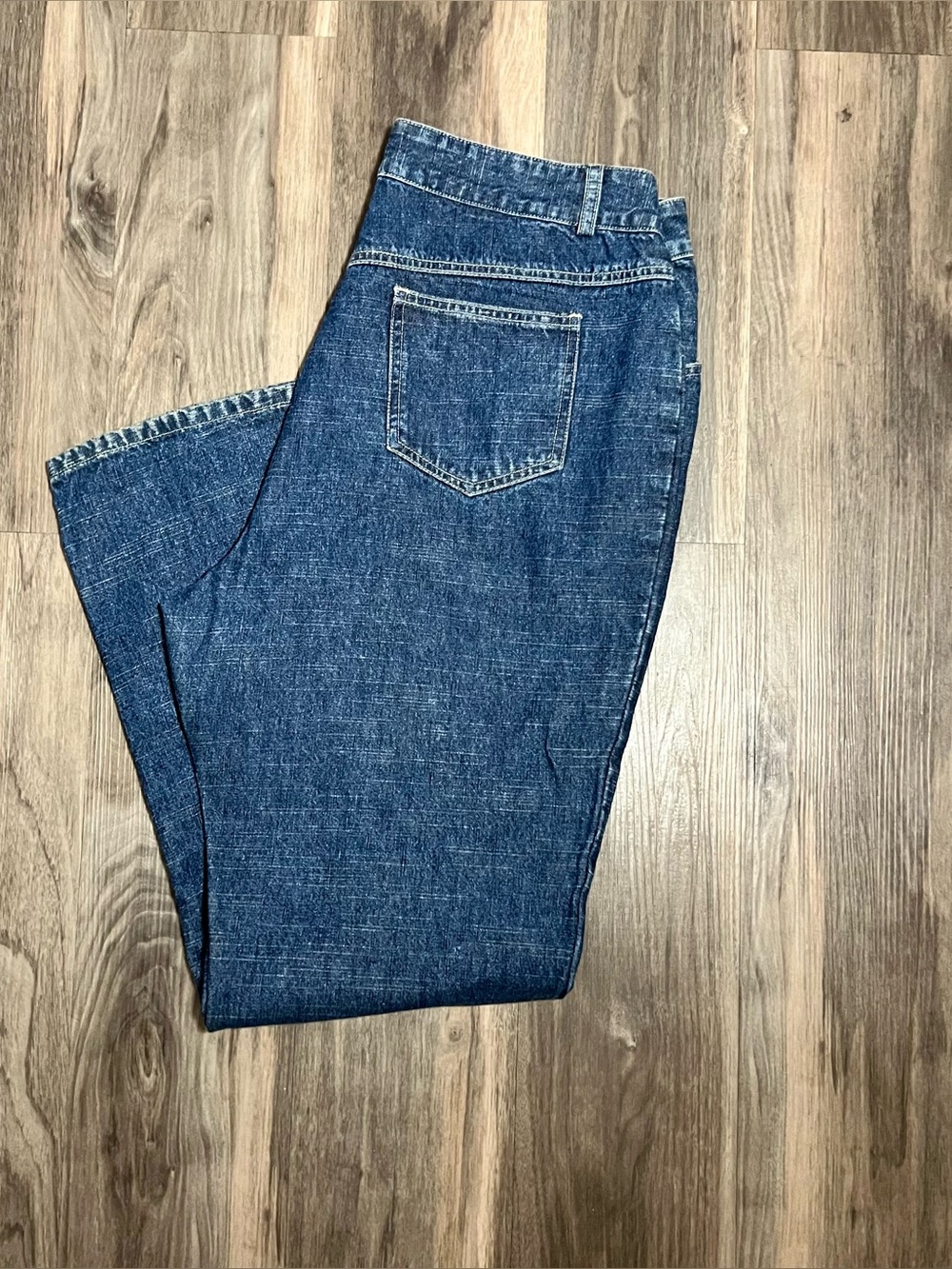 Vintage Y2K St Johns Bay Jeans Womens 14 P Blue Denim Dark Stretch